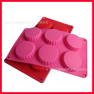東莞宏旭 通過LFGB檢測(cè)的硅膠6格蛋糕模，品質(zhì)與安全之選